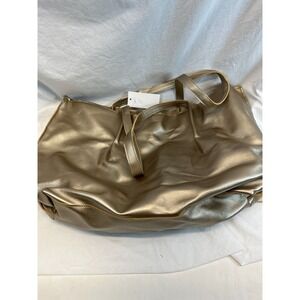 Vintage Saks Fifth Avenue Metallic Gold Tote‎ Shoulder Bag Purse One Size